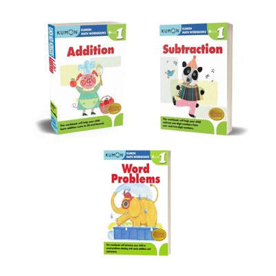 Kumon Kumon Grade 1 Set (3 Workbooks) Addition, Subtraction, Word  (Taschenbuch)