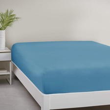 King Fitted Sheet Teal Microfiber 14 Inch Deep Pocket Wrinkle Resistant