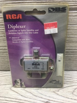 RCA DBS 2-Way Satellite Diplexer with DC Pass Through Vintage 2002