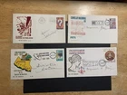 Mexico 4 FDC 1st day covers from 1970 1972 with signature of stamp designer
