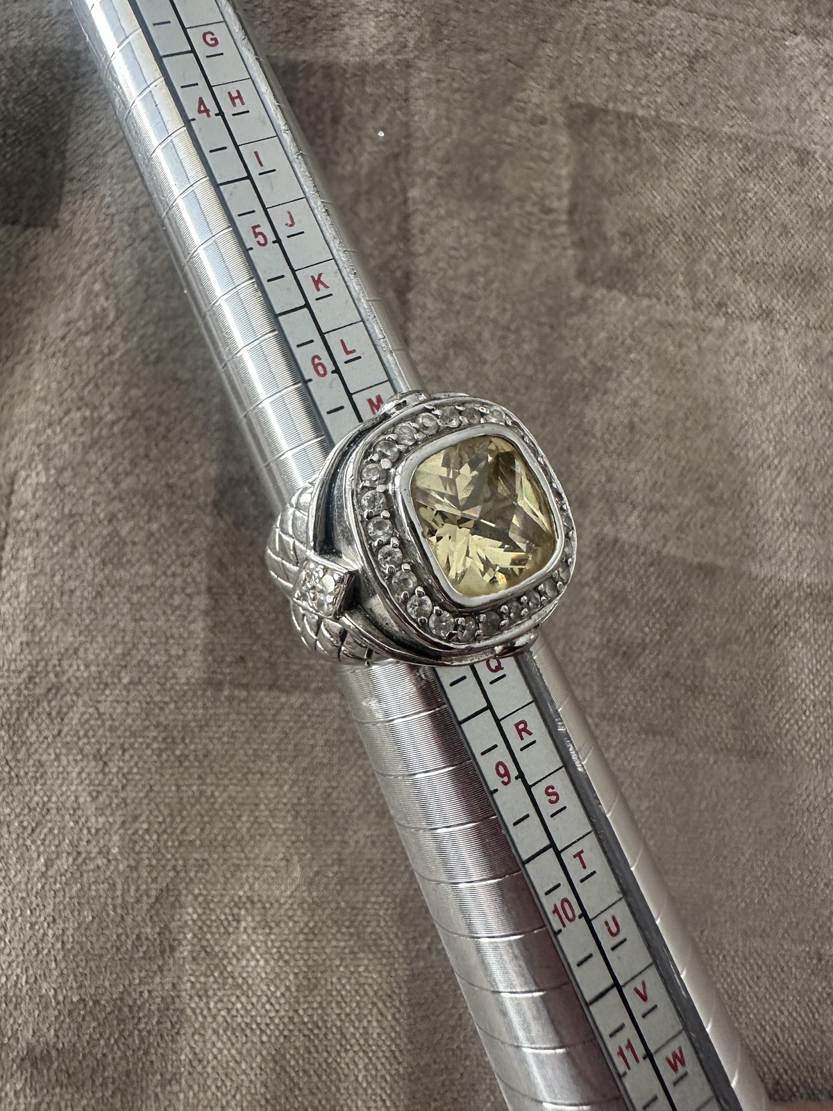 Bold Silver Tone Statement Cocktail Ring Cushion … - image 9