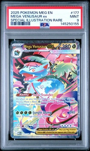 2025 POKEMON MEGA EVOLUTION SPECIAL ILLUSTRATION RARE MEGA VENUSAUR EX PSA 9