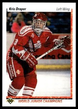 1990-91 Upper Deck #466 Kris Draper Canada Rookie Hockey Card. rookie card picture