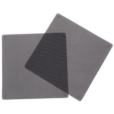 2 Pcs PVC Square Computer Mesh Cover for Chassis Fan 14x14cm