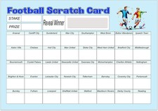 Gifts and Temptations Fundraising Cards Football Scratchcards (40 Team) A5 Size