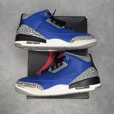 #ad Size 12M 13.5W Jordan 3 Retro Varsity Royal Cement *pre owned* SIZE 12 CT8532 $136.20