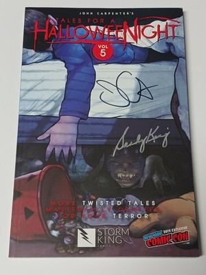 John Carpenter Signed Autograph Tales For A Halloween Night NYCC Sandy KING  