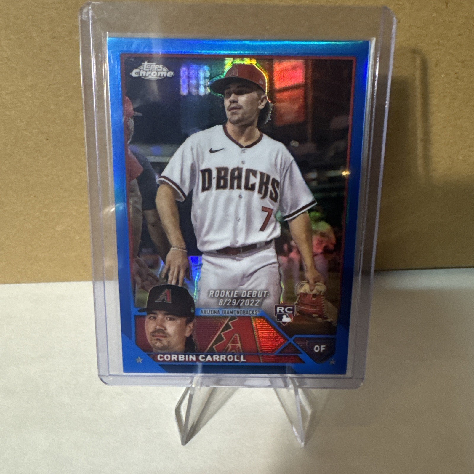 2023 Topps Chrome Update CORBIN CARROLL #USC220 Rookie Debut Blue Refractor /150