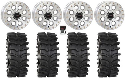 System 3 SB-7 Bdlk 15x10 Wide Wheels Mh 30'' XT400W Tires Pioneer 1000 / Talon