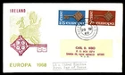 Mayfairstamps Ireland FDC 1968 dual Europa cept keys First Day Cover aaw_59959