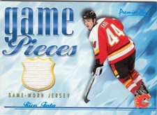 2001-02 TOPPS PREMIER PLUS GAME PIECES RICO FATA CALGARY FLAMES #GP-RF