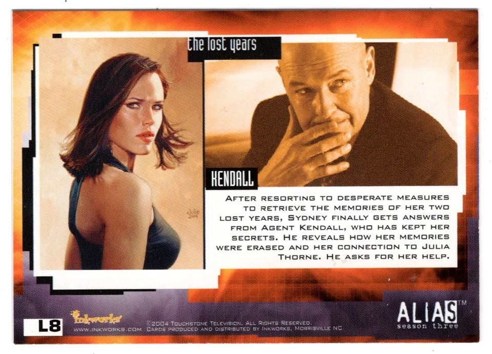 Lost Years - Puzzle Card # 8 (Card) Alias Season Three - 2004 Inkworks # L8 Mint - Image 2 of 2