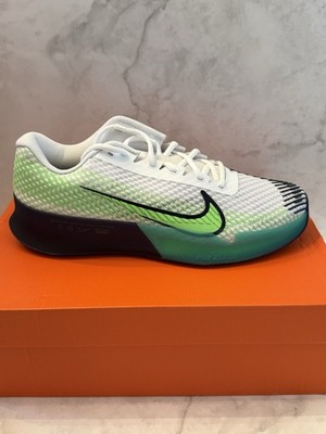 Nike Court Air Zoom Vapor 11 HC Tennis Shoes White Green DR6966