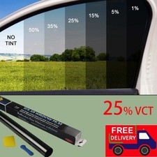 20" x 10FT/20FT Uncut Roll Black Window Tint Film 25 VLT For Car Home Office