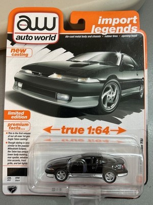 Auto World 1990 Eagle Talon TSi 1:64 scale model black Rel 3B #6