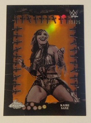 WWE Topps Chrome x Cactus Jack Kairi Sane Famed Phantoms Orange Refractor /25