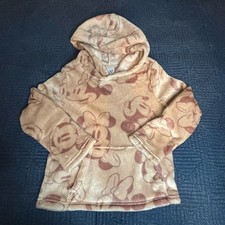 Disney Mickey  Minnie Beige Fleece Pullover Hoodie 4t