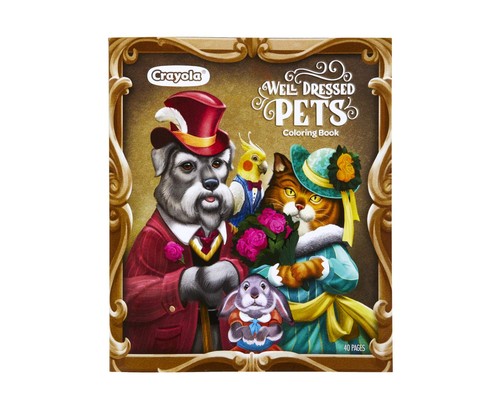 Crayola Animal Coloring Book, Well Dressed Pets, Teen & Adult Coloring, 40 P...