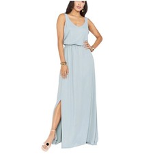 Show Me Your Mumu Kendall Soft V-Back Maxi Dress medium Silver Sage Green