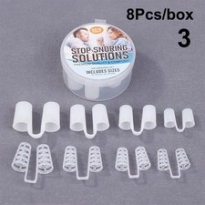8 Pcs Silicone Anti Snore Nasal Dilators Apnea Aid Device Stop Snoring Nose Clip