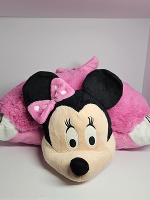 Minnie Mouse Pillow Pet 18'' Plush Disney Pink Polka Dot Folding Stuffed Toy
