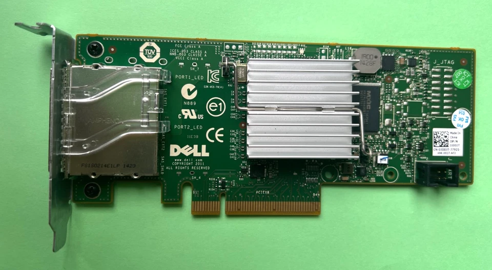 Dell 03DDJ  PERC H200E PCIE 6GBS PCI-E SAS Dual Port HBA  Raid Controller 3DDJT