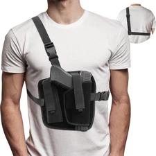Universal Pistol Holster Adjustable Chest Holster for Women Men Concealed Carry 