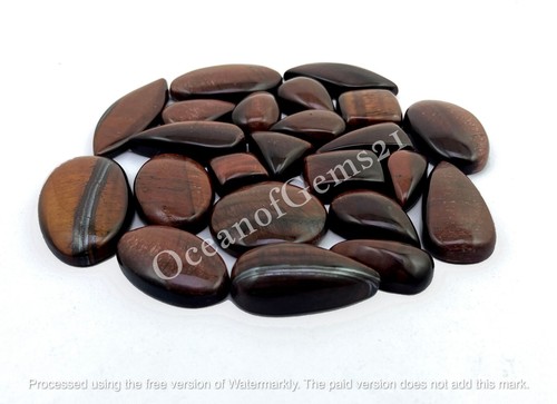 101 CARAT Natural Red Tiger Eye Cabochon lot, 3-5 Pcs, Loose Gemstone - Picture 4 of 11