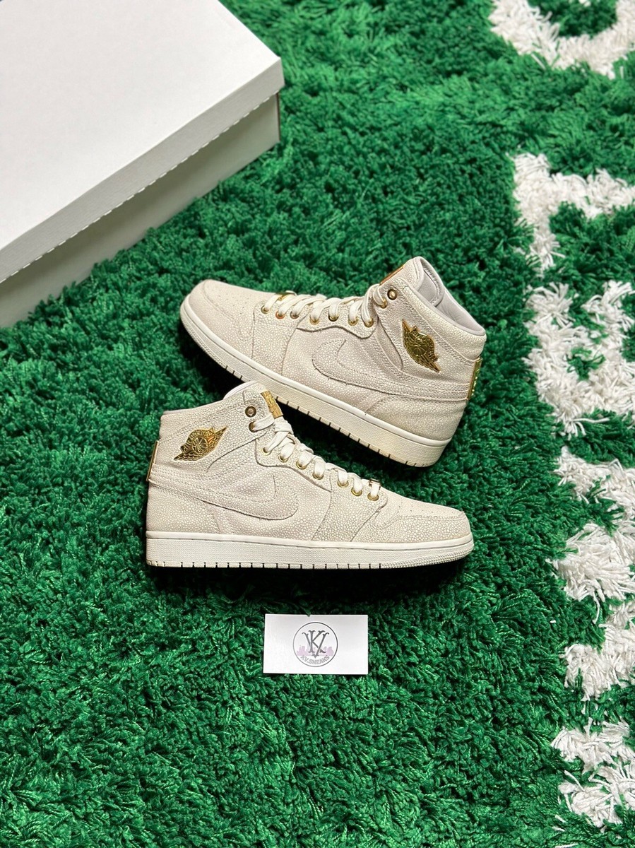 Pinnacle White Jordans With Gold Logo 24k Gold Aj1 Pinnacle Jordan