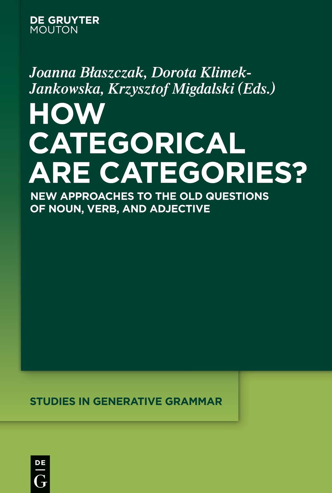 Thumbnail - How Categorical Are Categories? | Buch | 9781614516187