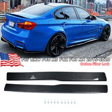 Carbon Look PSM Style Side Skirts Rocker Panel For BMW F80 M3 F82 F83 M4 2015-20