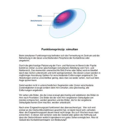  1 Gleitsicht Kontaktlinse Monatslinse // Multifocal Kontaktlinsen Probelinsen - Bild 5 von 6