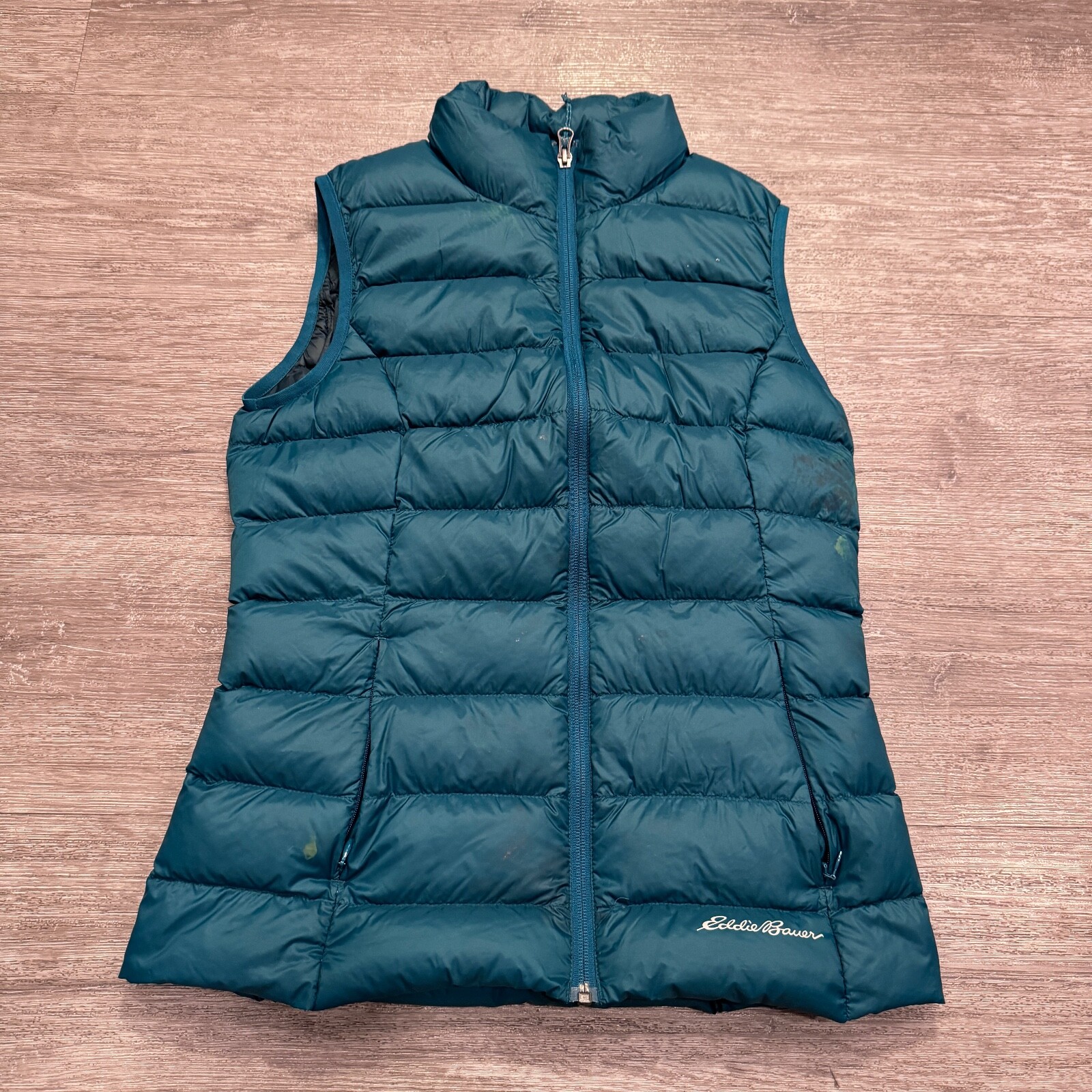 Eddie Bauer Vest Womens Extra Small Blue Down Puffer 650 Fill Outdoor Waterfowl