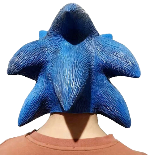 Blue Hedgehog Mask Halloween Cosplay Fancy Dress Adult Game Retro Gaming - Afbeelding 3 van 5