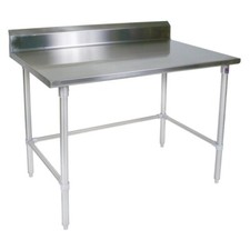 John Boos ST6R5-3072GBK-X 72" Galvanized Open Base Work Table - 30" Depth