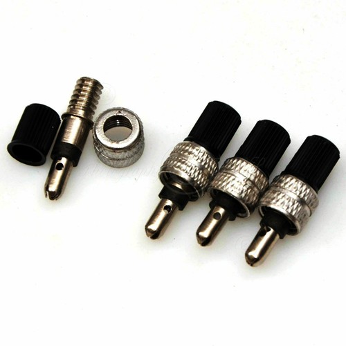 4x Removable German Bicycle Valve Core + Caps for Bike Inner Tube Repair Fix Set - Picture 8 of 8