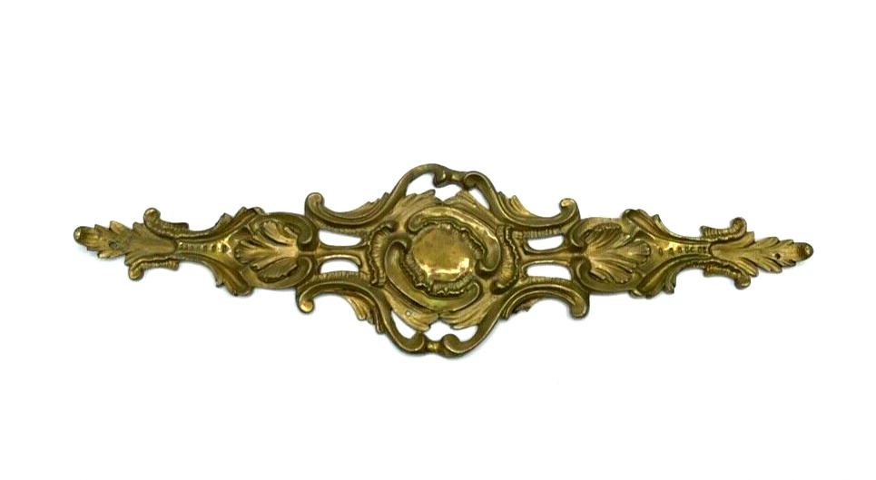 Antique Brass Bronze Applique Fire Gold Plated Furniture Fitting L 32cm H 8.5cm