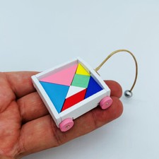 Miniaturas para casa de muñecas escala 1:12 bloques de construcción de bolsillo guardería
