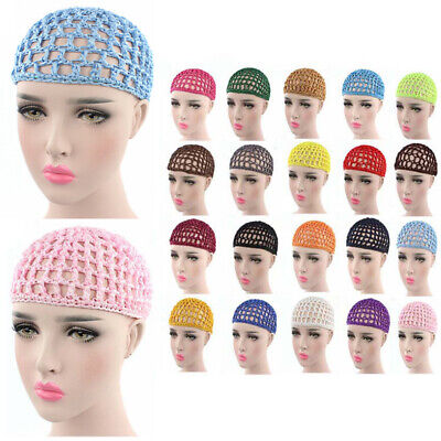 Womens Mesh Hair Net Crochet Cap Various Color Snood Sleeping Night Cover Turban 