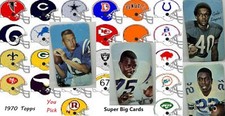 1970 Topps Super BIG Football  pick your NFL player