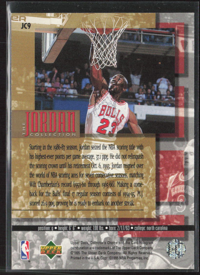 1995-96 Collector's Choice #JC1 Michael Jordan Jordan Collection
