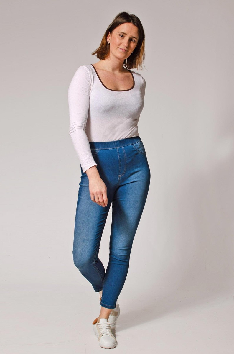 Jegging Bimba Blu Denim Con Tasche - Prénatal - Foto 8