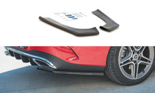 CUP Diffusor Seiten Ansätze SCHWARZ für Mercedes CLA X118 AMG Line Splitter Heck