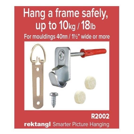 Safety Hook Hanging Pack - 10kg Pictures Hang frame photo Screws Hooks spacer