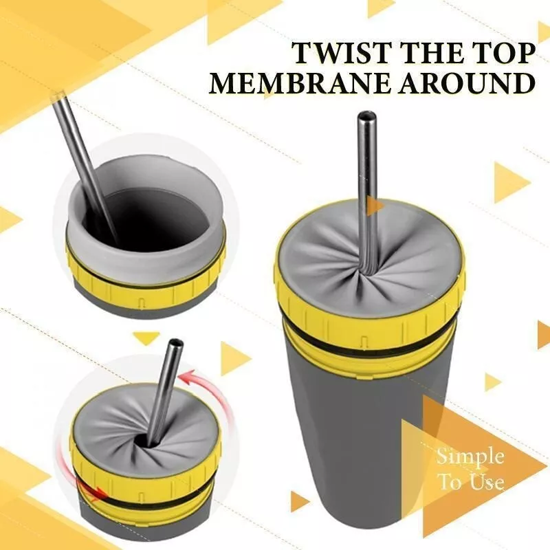 Tumbler Mugs Kitchen Accessories Cup Adjustable Cup Handy straw cup  Portable