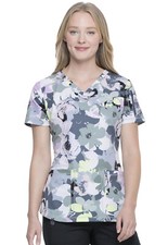 Garden Geo Dickies Scrubs Dynamix V Neck Top DK731 GRGO