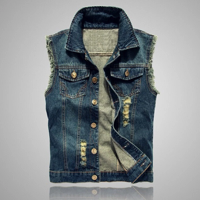 Men's Denim Vest Hip Hop Jean Coat Jackets Sleeveless Casual Tank Tops Plus Size
Opens in a new wind