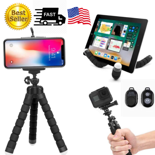 Iphone Tripod  Selfie  Bluetooth Remote  Smartphone Gopro Streaming Tik Tok - Picture 1 of 7