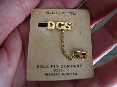 DiGiorgio School? ARVIN CA - DGS  #53 Gold Plated Lapel Pin by Bale Pin Vintage