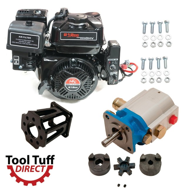 Log Splitter Build Kit 7.5 hp Electric Start Engine, 13 GPM Pump, Bolts